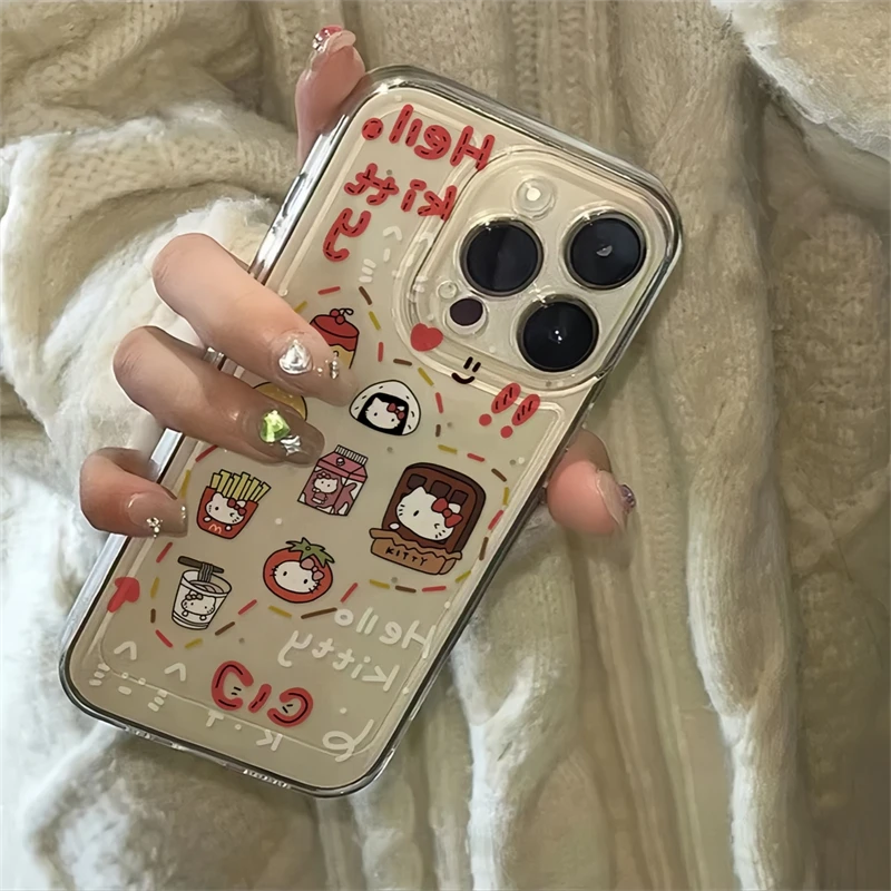食物凯蒂猫适用15promax苹果14promax手机壳iPhone13pro硅胶软11