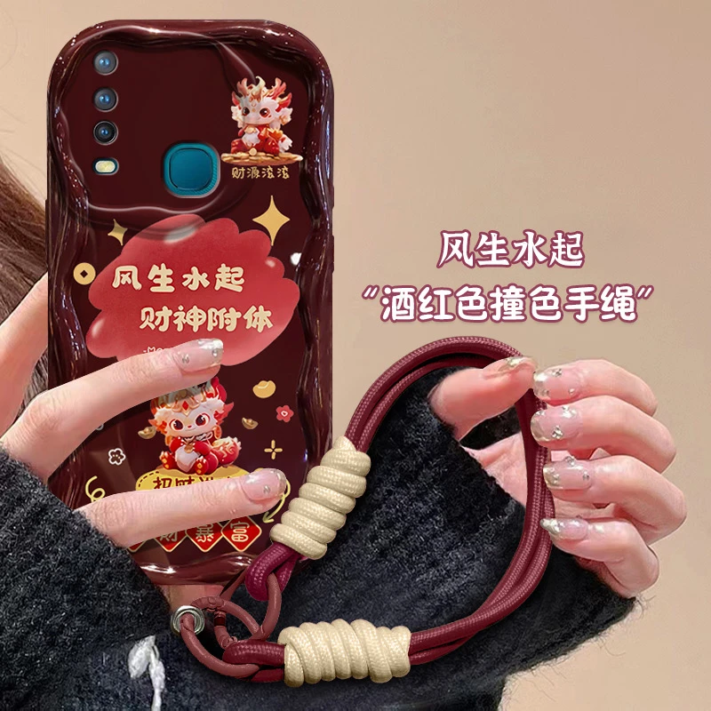 财神附体vivoy3手机壳v1vo个性V1901A防摔网红新年款潮软壳男女