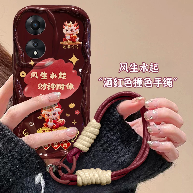 财神附体oppoa1x手机壳PHJ110网红个性潮男女新年款防摔软壳全包