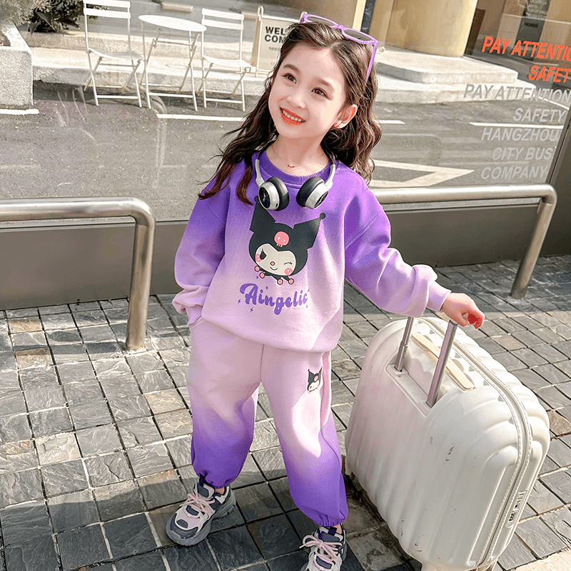 女童套装春季2024新款女宝宝洋气时髦卫衣春装儿童休闲运动两件套