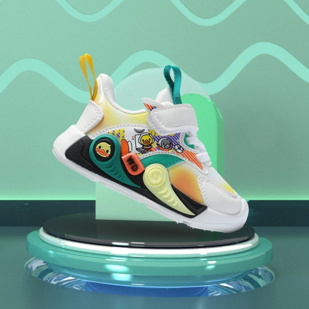 WALNUTDUCK小黄鸭儿童运动鞋春秋男女软底潮流户外童鞋防滑透气