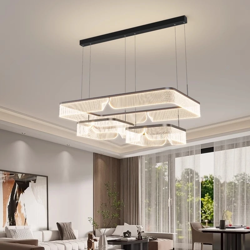 2024新款意式极简客厅灯简约现代轻奢创意吊灯全光谱智能中山灯具