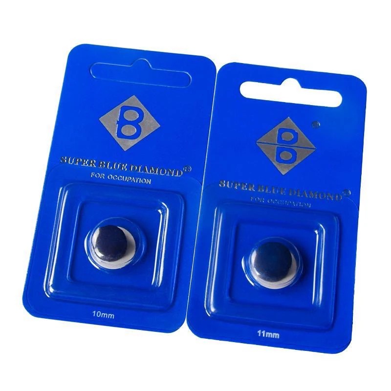 正品超级蓝钻职业款台球杆皮头斯诺克小头杆头10MM桌球杆枪头11MM