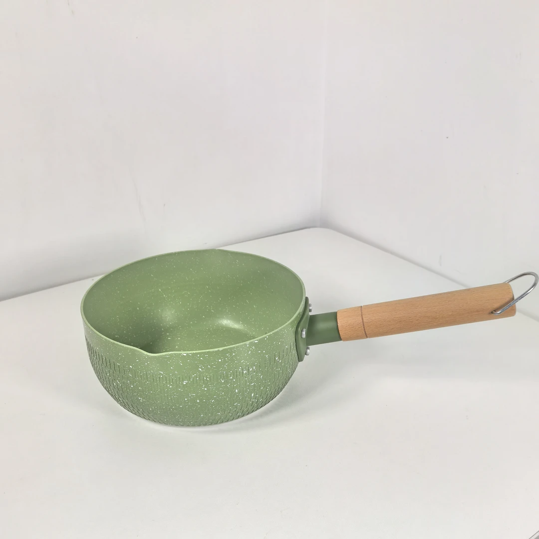 家用小清新奶锅宝宝辅食煮奶热牛奶蒸煮一体平底雪平不粘锅