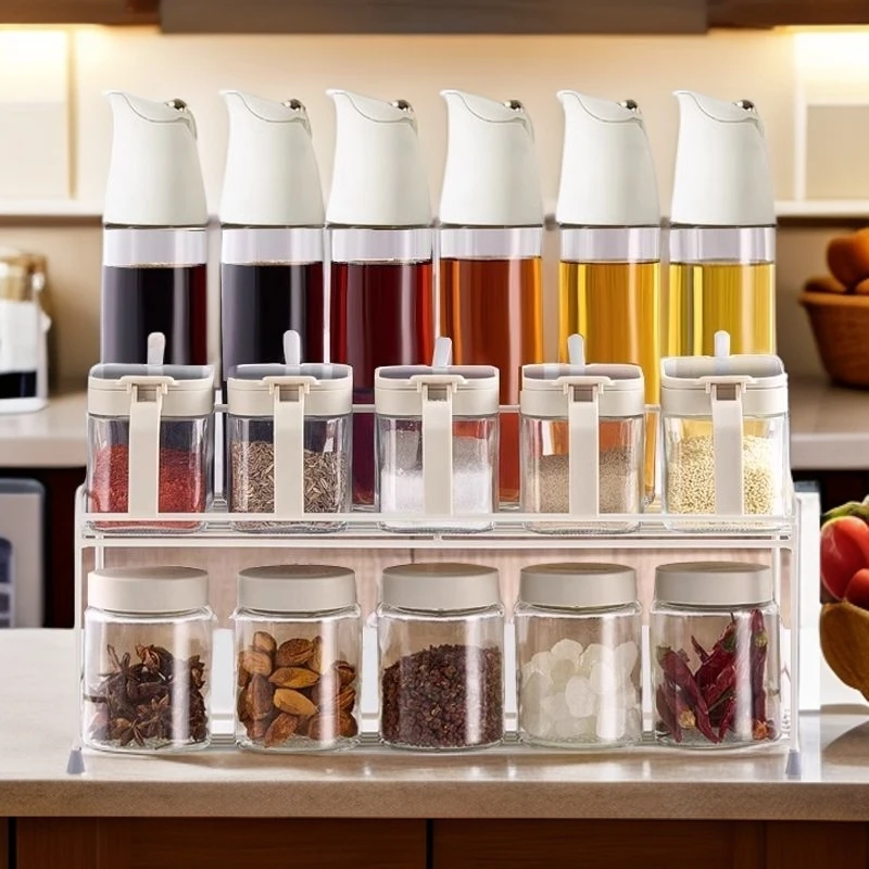 厨房调料套装轻奢调料瓶玻璃调味组合家用收纳盒油瓶组合装调料盒