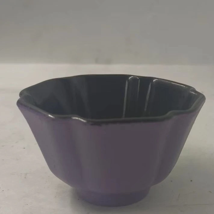紫色六角杯0.12铸铁手工杯