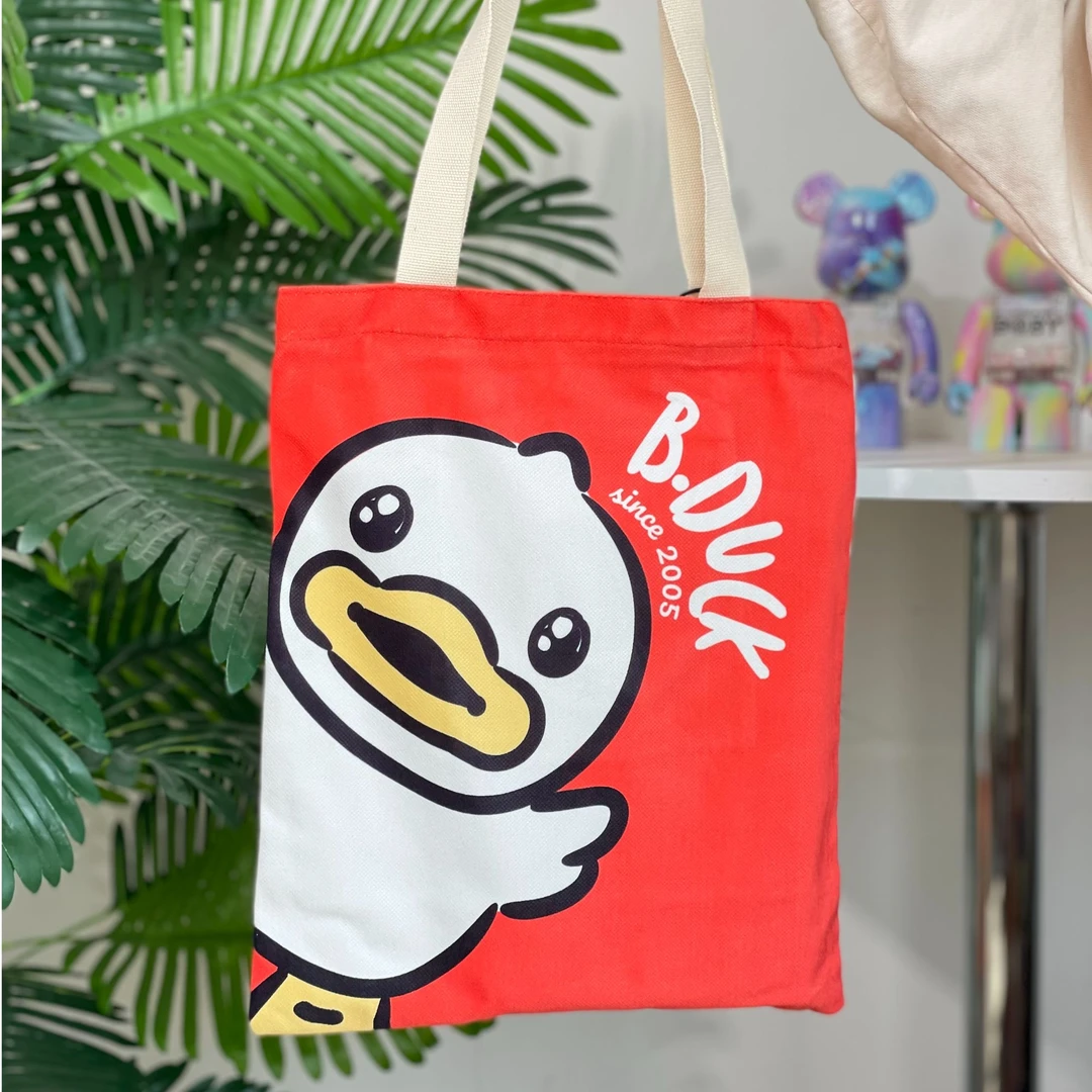 红白帆布包颜值软软糯糯面料品质帆布袋补习袋带拉链百搭休闲时尚