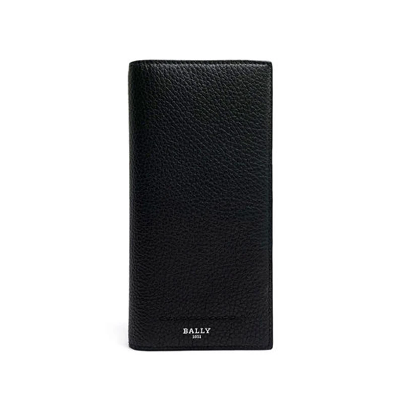BALLY/巴利时尚黑色男士鹿皮皮质黑色长款钱包钱卡夹 /6303230-HZ