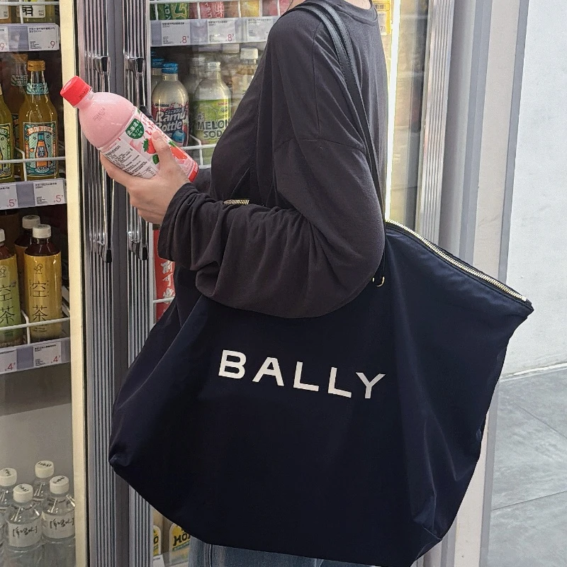 BALLY/巴利【照照专属】深蓝色经典LOGO托特包6305722