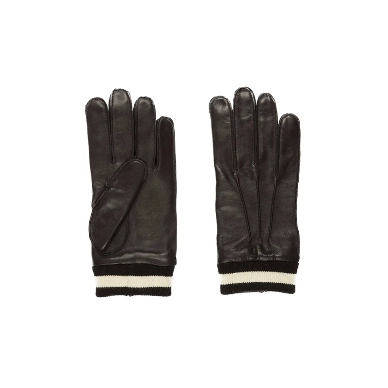 BALLY/巴利男士秋冬时尚百搭黑色羊皮手套套6305272-PHD