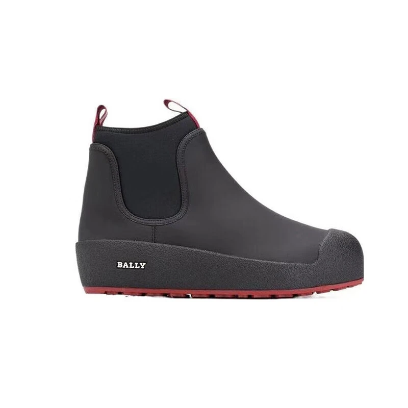 BALLY/巴利冬季男士黑色牛皮雪地靴短靴6234581-HZO