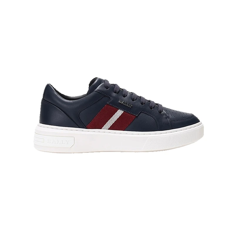 BALLY/巴利男士经典红白纹黑白纹牛皮休闲鞋6237761-HZ