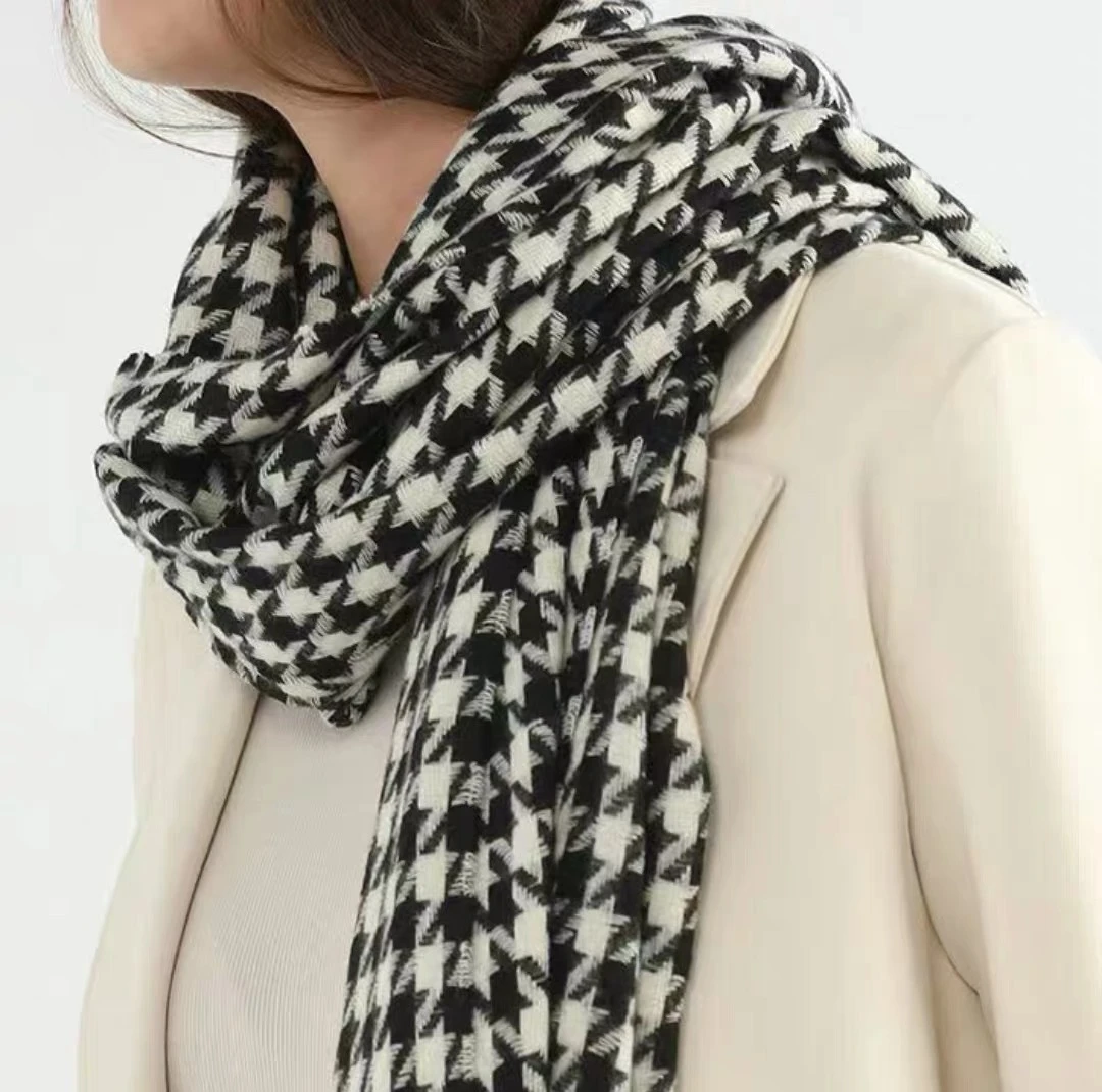 时尚千鸟格围巾
