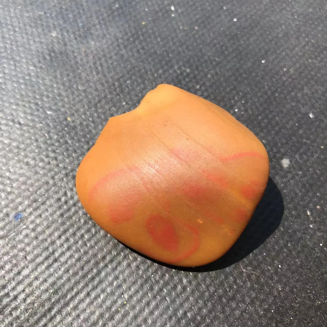 直播间一物一拍黄蜡石观赏手把盆景石