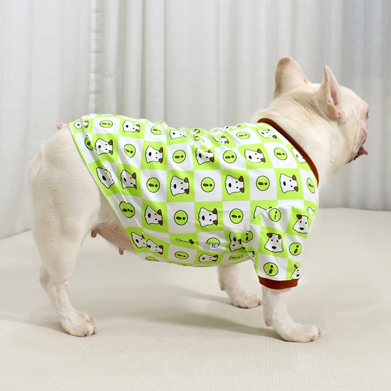 秋季新款法斗巴哥斗牛犬衣服可爱弹力卫衣胖狗博美T恤POLO衫短袖