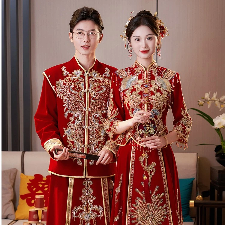 高档手工秀禾服2023新款奢华嫁衣新娘结婚中式显瘦敬酒服迎亲和服