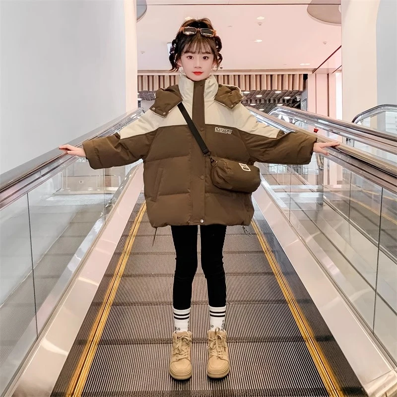 女童羽绒服冬季2024新款洋气女孩冬装外套儿童加厚白鸭绒YR-6950