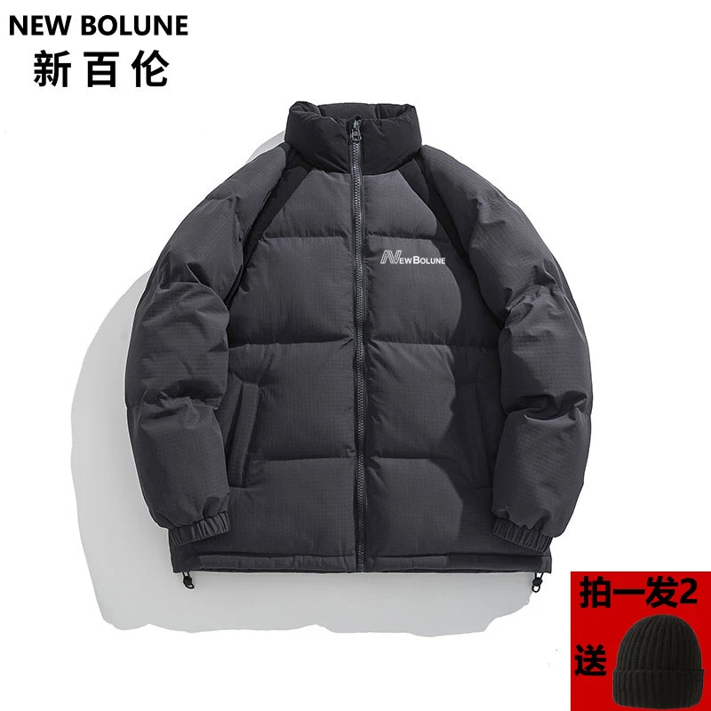 新百伦加厚保暖立领棉服男士冬季学生运动外套情侣时尚百搭棉衣女