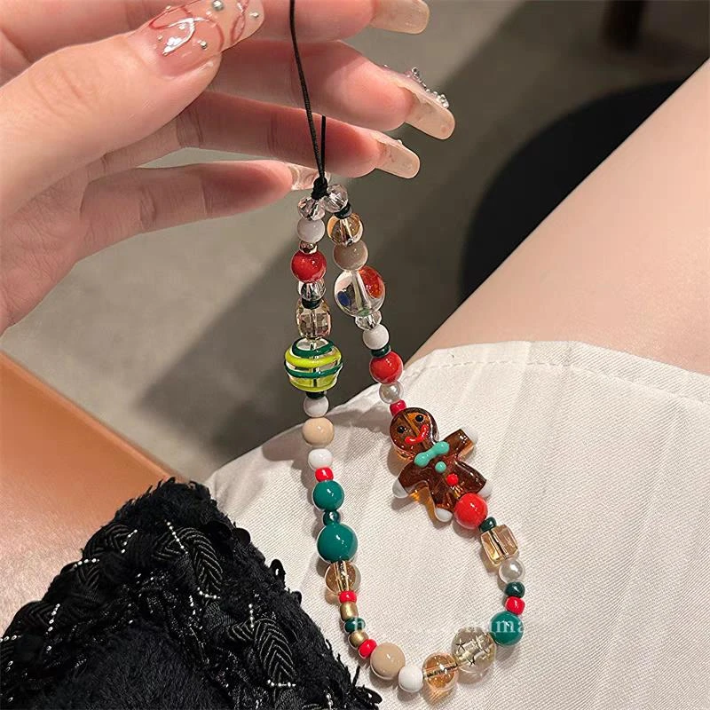 姜饼人链条适用手机壳diy手工挂链高级感ccd相机挂饰女款手腕链ai