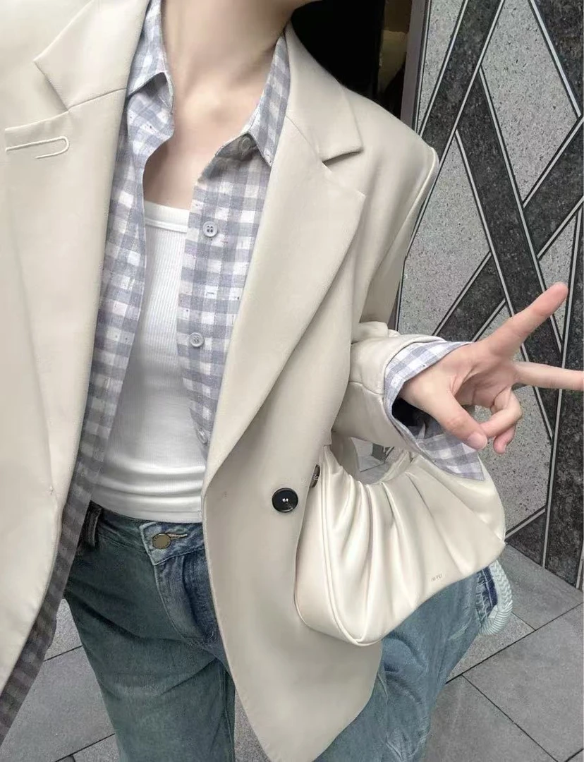 201设计感气质百搭西装女宽松休闲显瘦外套