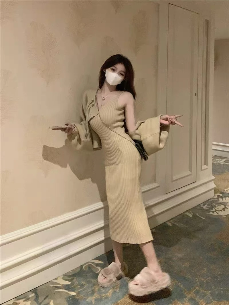 13909吊带连衣裙女修身打底裙子秋季新款内搭裙子