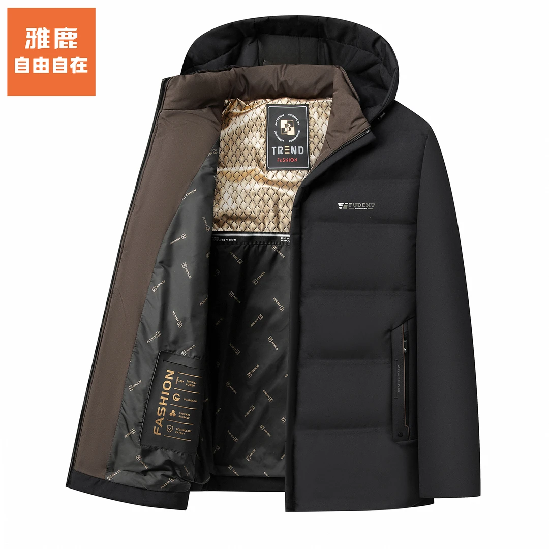 雅鹿•自由自在男士棉衣石墨烯加厚保暖冬季休闲防风冬装棉服外套