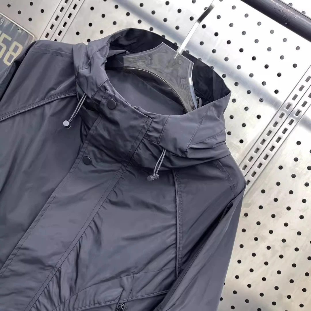 春秋季日系复古连帽夹克男工装设计感宽松休闲冲锋衣情侣百搭外套