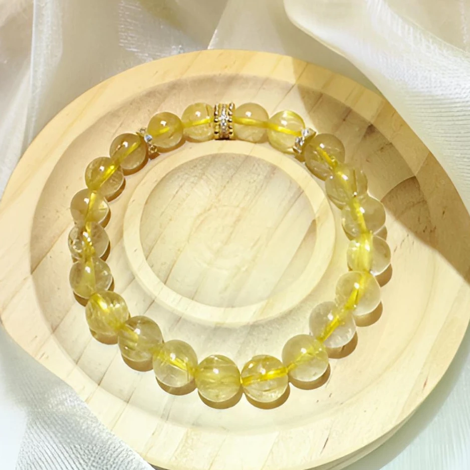 【点金】金发晶手串好运财富之石把把赢事业爆棚精致小众随机性发一