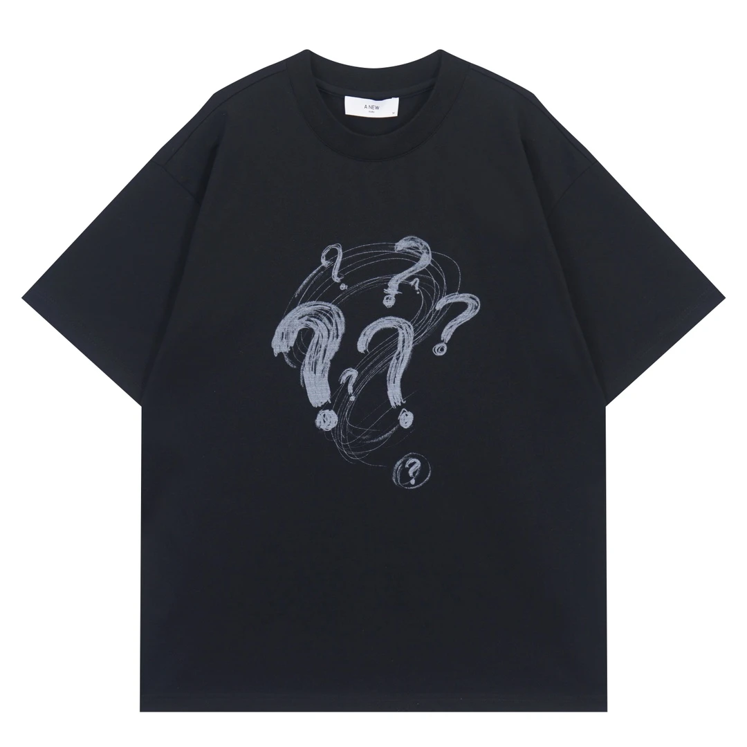 大叔系列 夏季新款街头 问题印花短袖T恤 2071