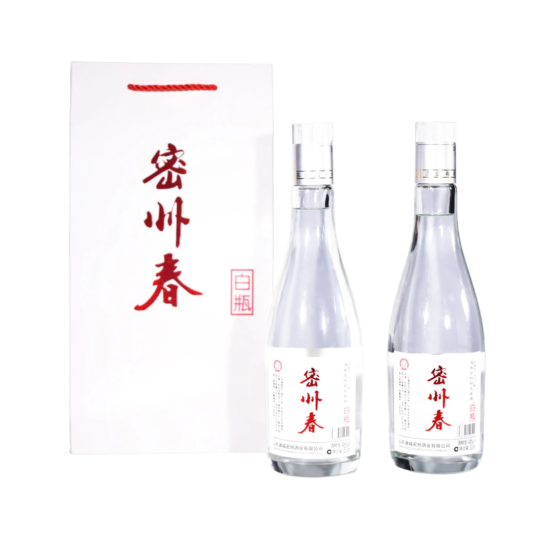 密州春·白瓶46度白酒500ml清香型2019陈年品评白酒优级46度500