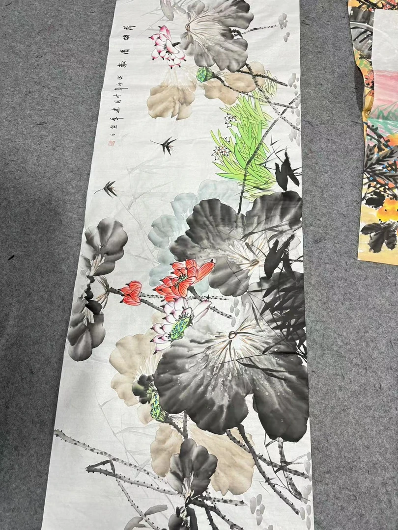 一幅《荷塘清趣大画》画作