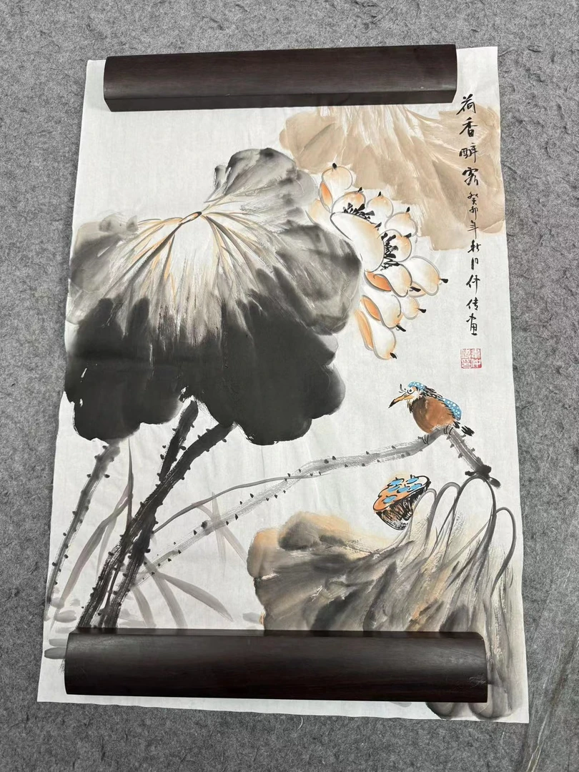一幅《荷香醉容》画作01