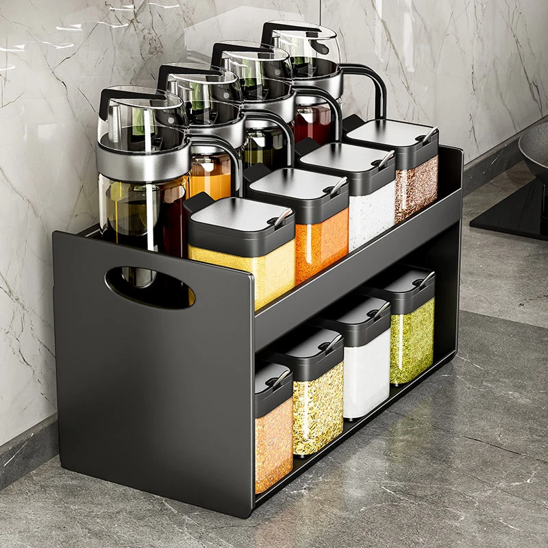 厨房置物架调料调味瓶用品家用大全壁挂式佐料油盐酱醋收纳盒架子