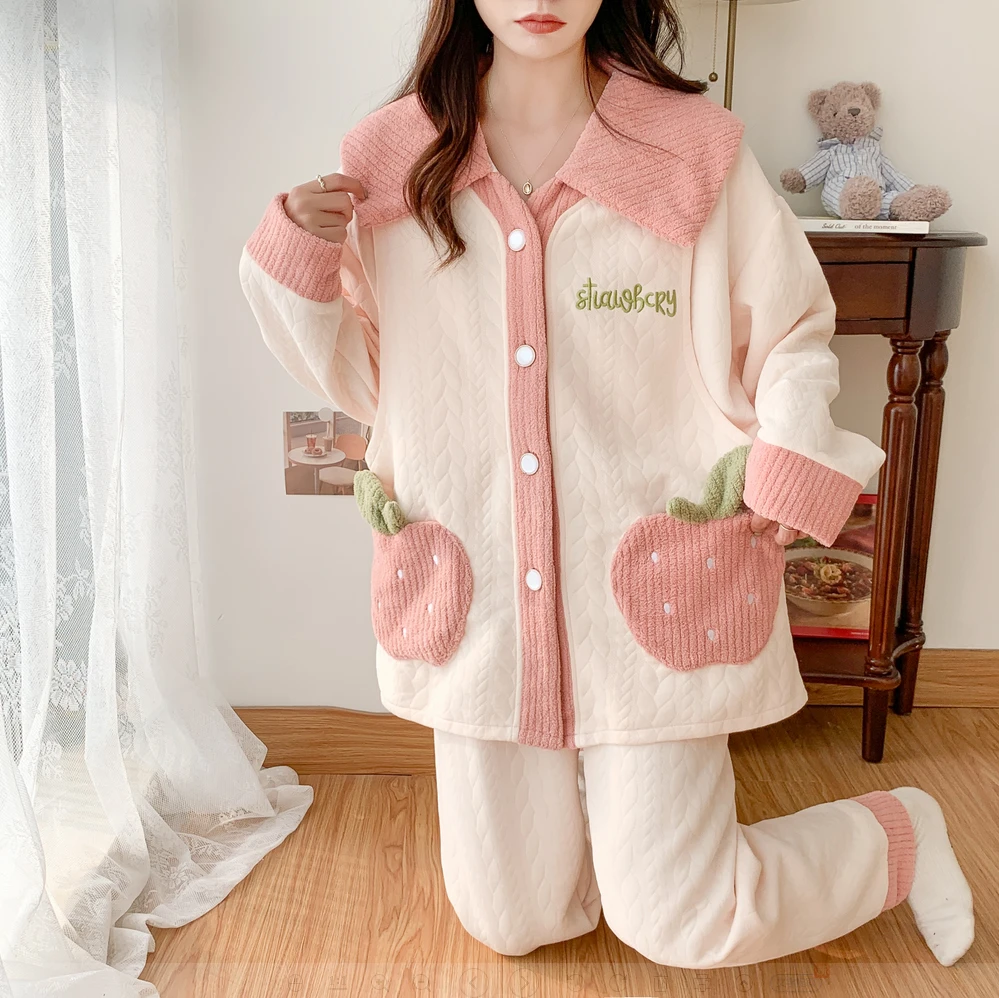 【断码清仓】空气棉秋冬月子服孕妇睡衣女产妇夹层服产后哺乳衣套装