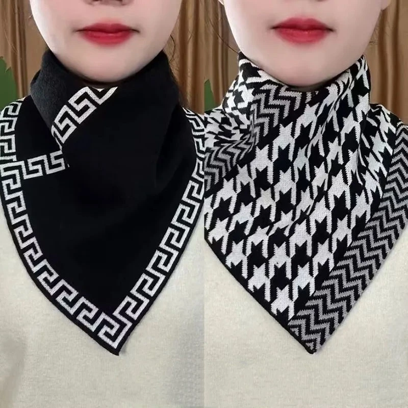 围脖新款时尚2024秋冬季护颈颈韩版防寒百搭脖套保暖气质三角围巾