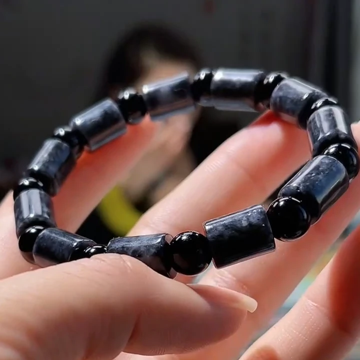 缅甸A货翡翠路路通手链手串乌鸡路路通手串财源滚滚多样性发一