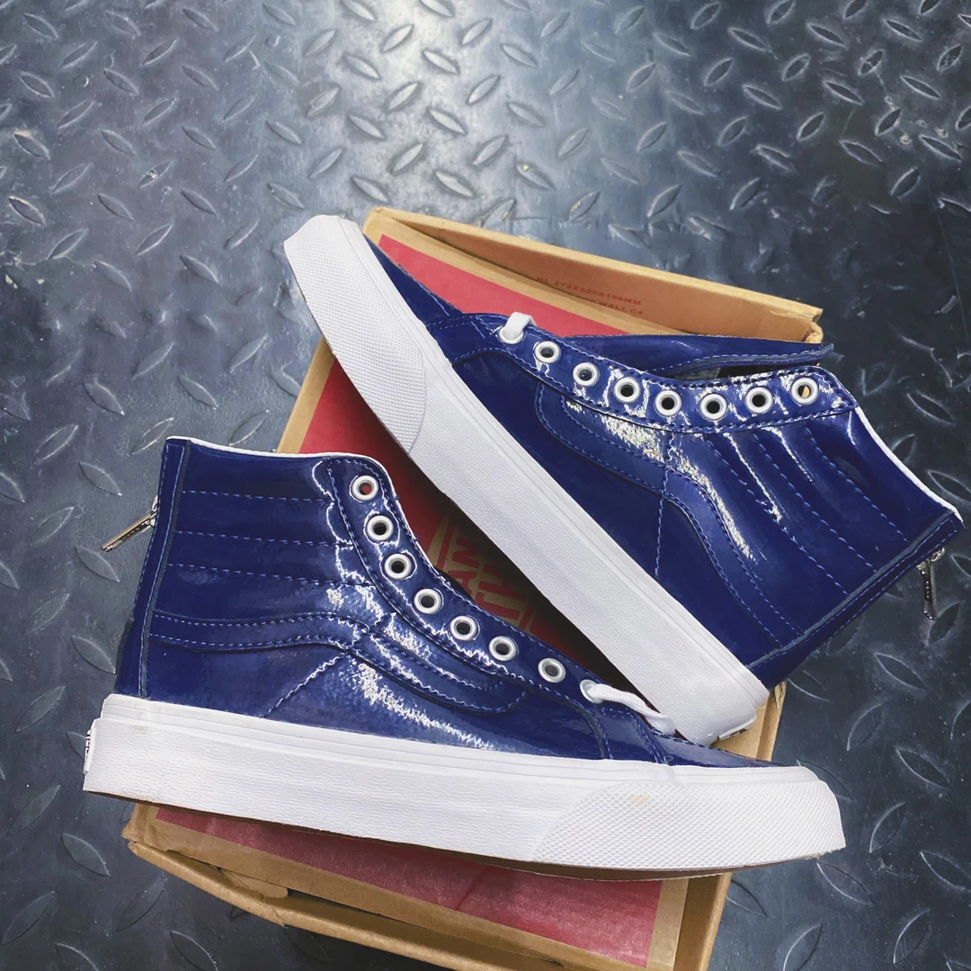 vans sk8-hi slim全皮显瘦高帮拉链女鞋板鞋休闲潮流百搭学生