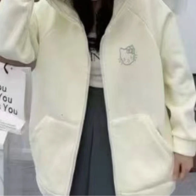 Y241米闪闪卡通头加绒卫衣501