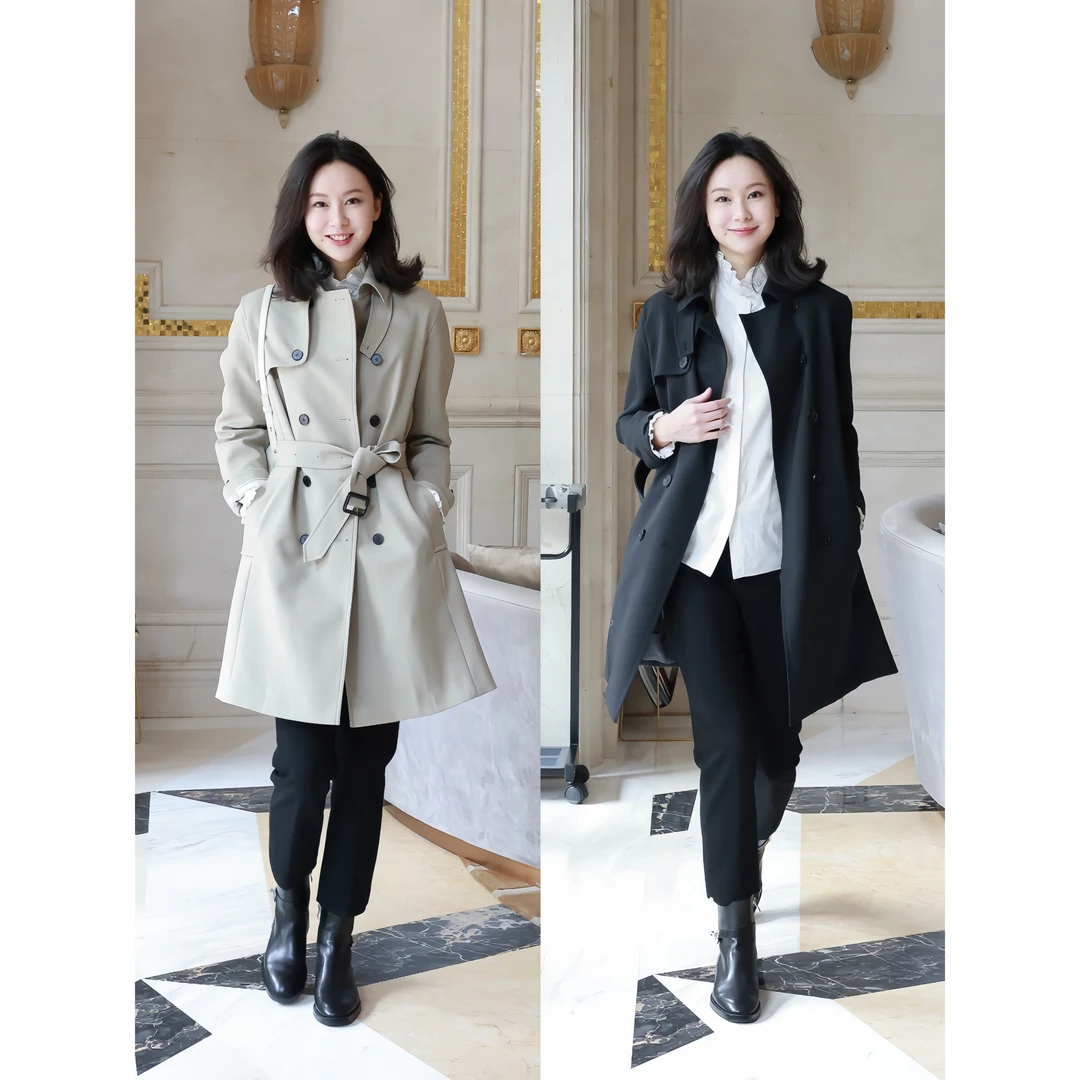 我是摩羯限量第五大道丹毛集团90白鹅绒高蓬松可拆卸羊毛风衣羽绒