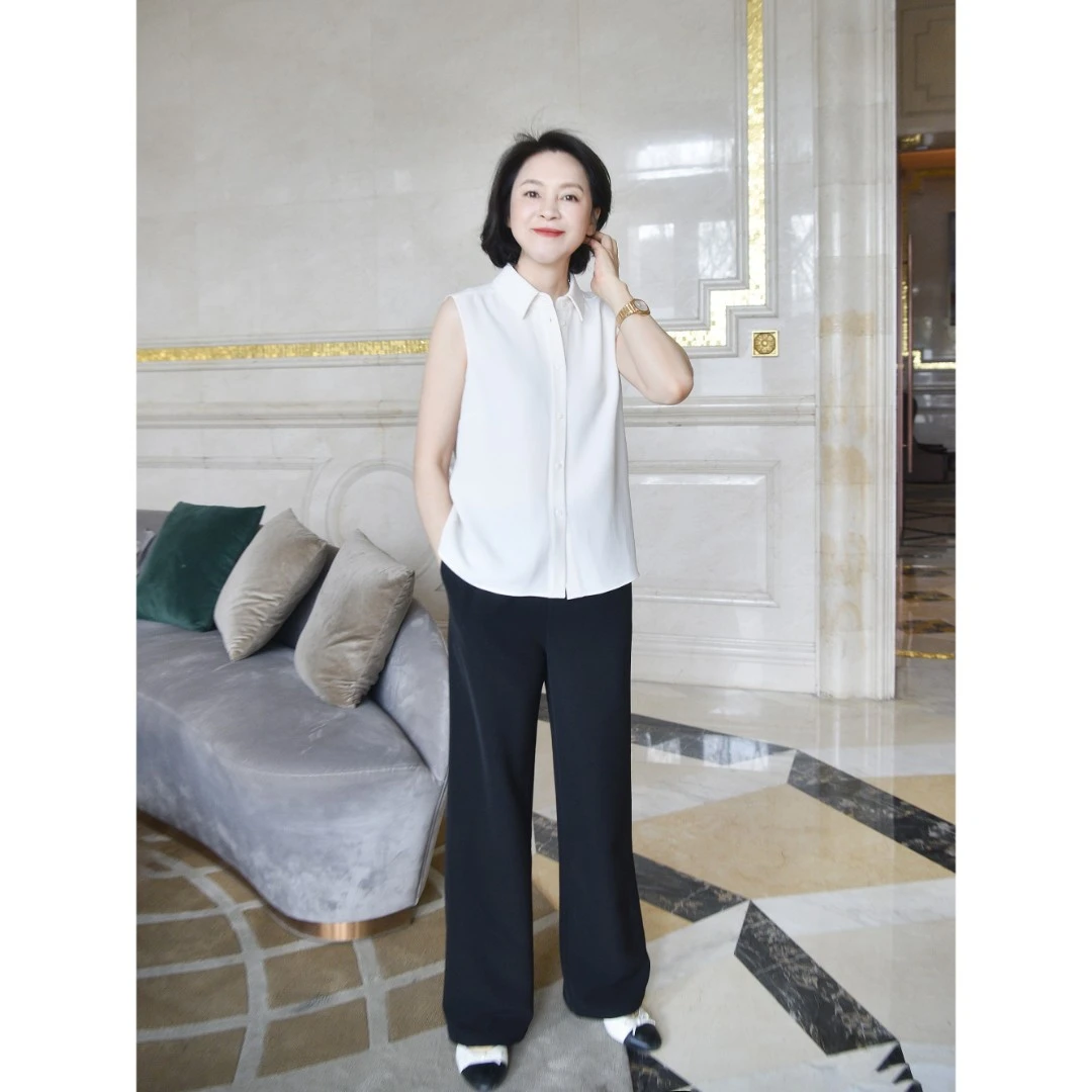 我是摩羯 百搭空气裤 冰丝垂顺包扣松紧腰春夏直筒裤休闲裤