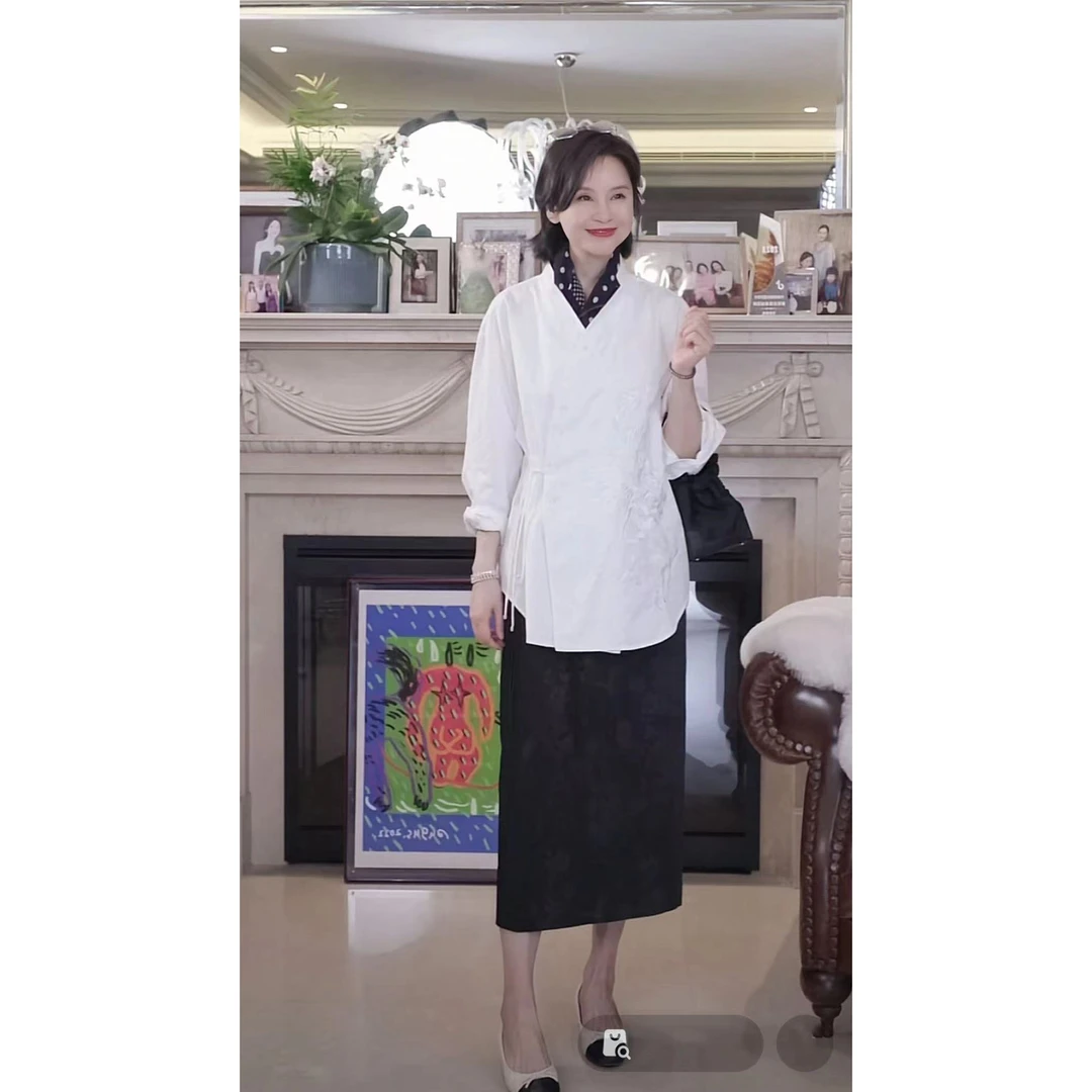 我是摩羯 凤凰于飞 60支高支高密新疆长绒棉万针立体刺绣春夏衬衫