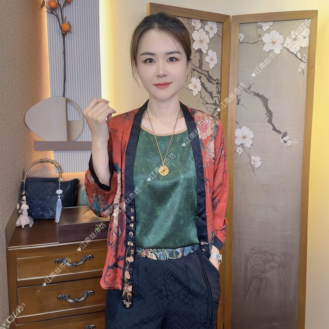 2024新品 高贵妈妈装  双面刺绣双面穿【一字扣外搭】