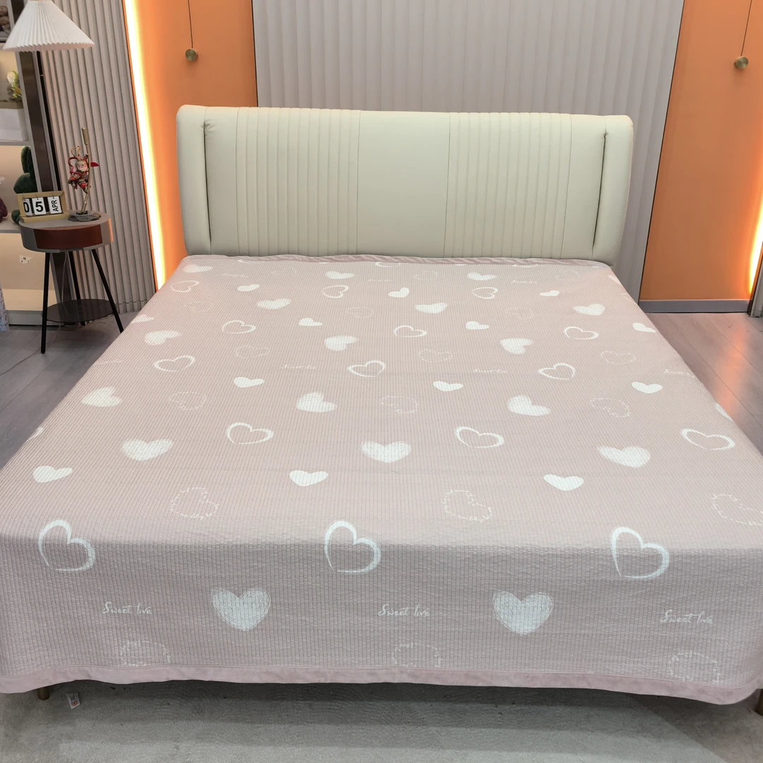 【暖心绗缝】200*230天丝棉盖毯柔软床盖（适用于1.5米床）