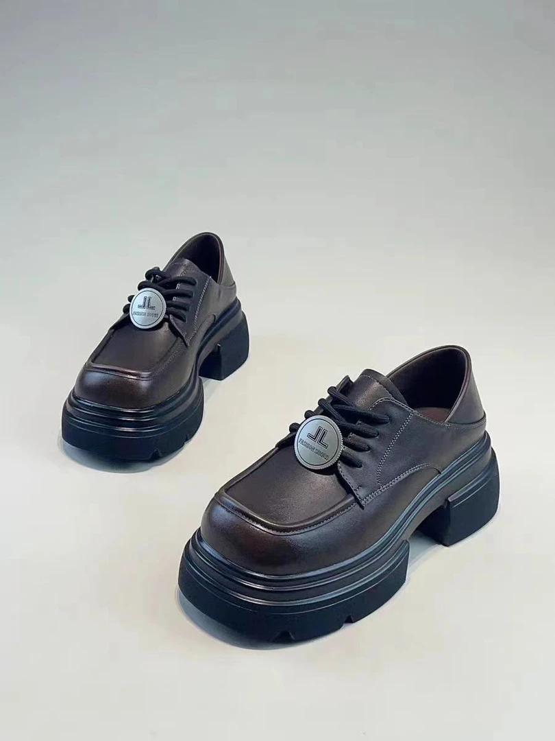 欧货厚底乐福鞋圆头乐福鞋单鞋乐福鞋英伦风50196