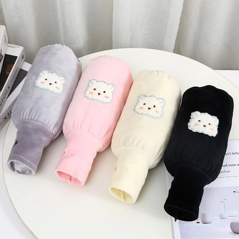 秋冬防脏暖手二合一袖套成人毛绒百搭套袖学生袖筒长款护袖女短款