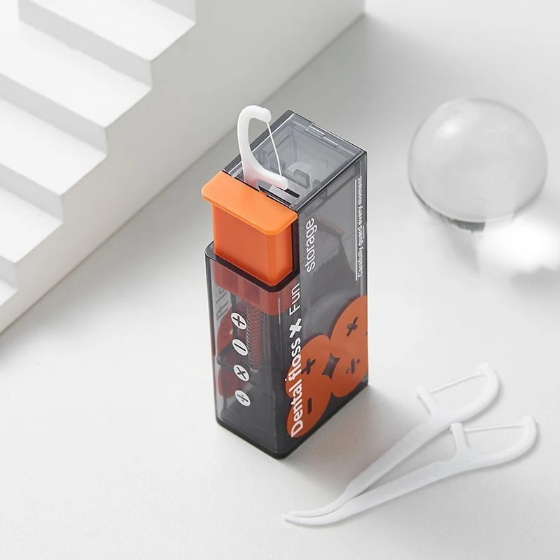 自动牙线盒便携式随身家用自动回弹可装10支旅行超细新款高档创意