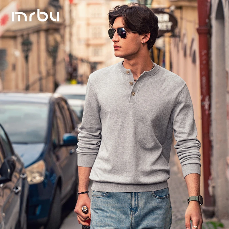 Mr.Bu布先生亨利领男士套头针织衫毛衣2025秋冬款百搭长袖BT12255