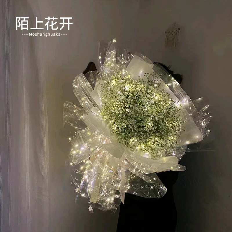 陌上花开 装饰灯霓虹灯防水铜线串小彩灯包装材料许愿灯花束