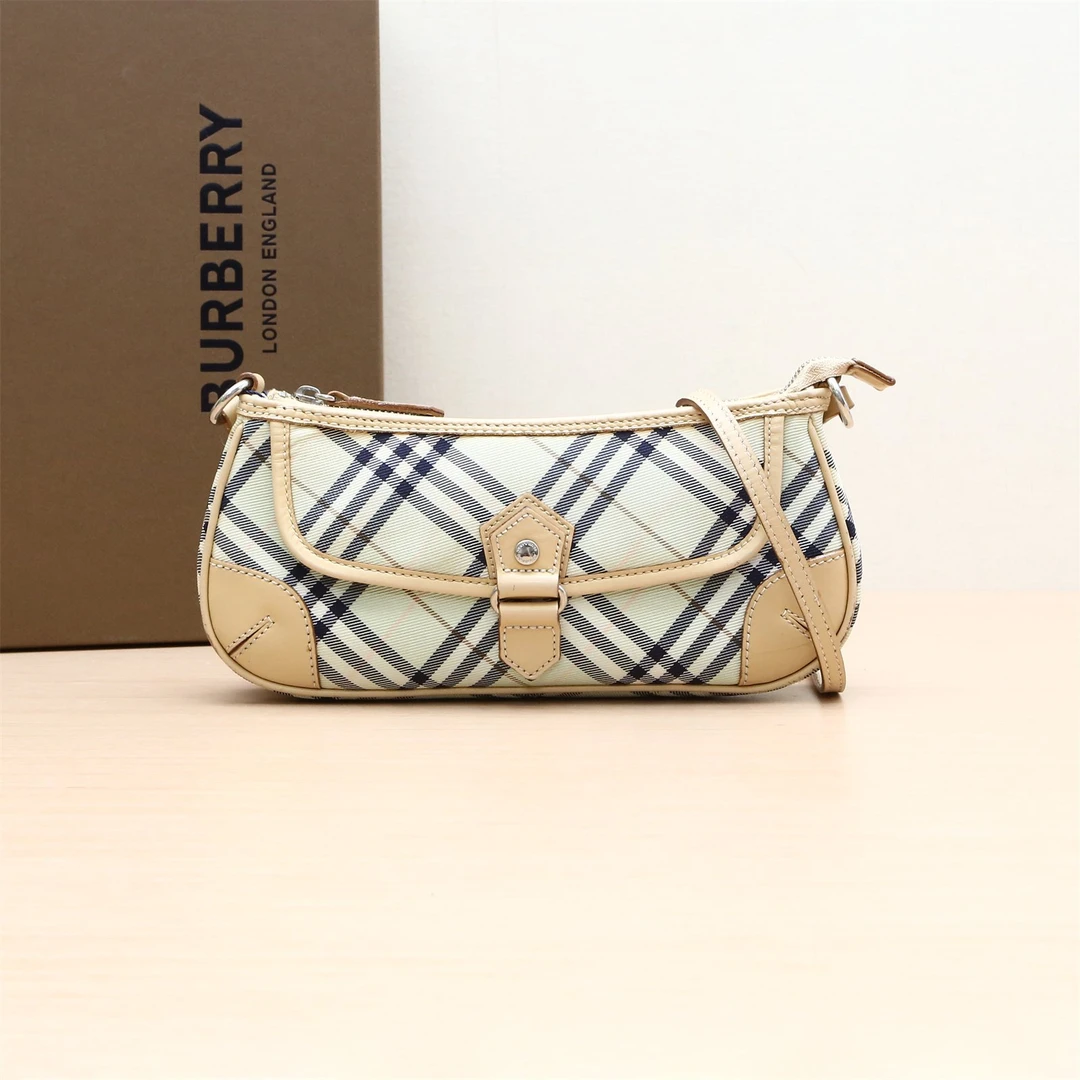 95新 BURBERRY/博柏利 经典格纹 腋下包 单肩包 P234140335