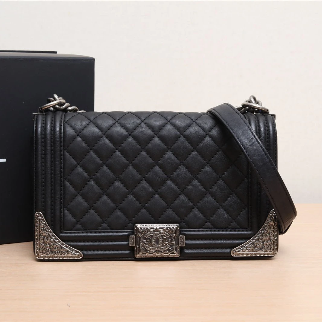 95新 Chanel/香奈儿 Leboy 宫廷系列 斜挎包 19开 P242871490